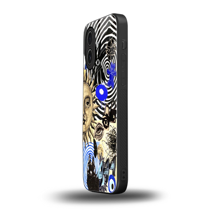 Psychedelic Vibes iphone 17 mobile cover | shockproof glass phone case