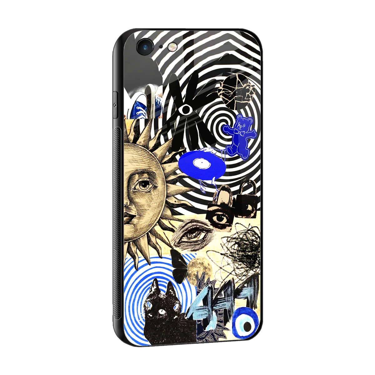 Psychedelic Vibes sleek iphone 6 cover with tempered glass back and TPU edges