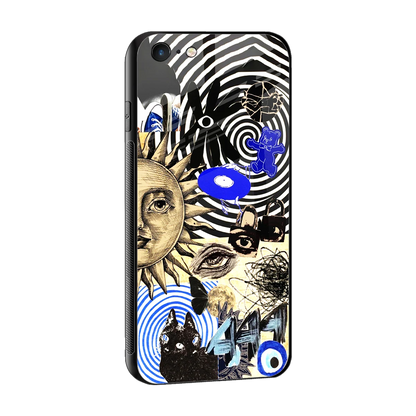 Psychedelic Vibes sleek iphone 6s plus cover with tempered glass back and TPU edges
