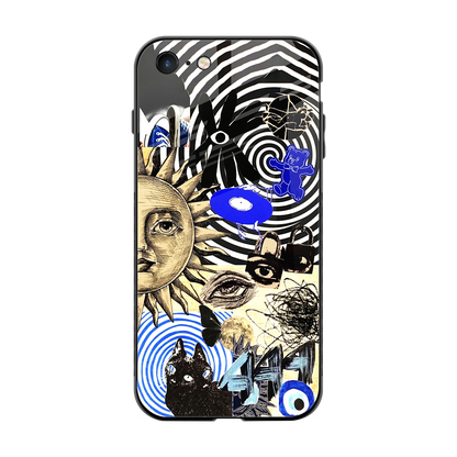 Psychedelic Vibes back phone cover | glass case for iphone 7