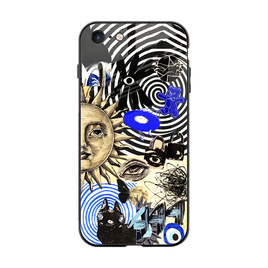 Psychedelic Vibes back phone cover | glass case for iphone 7