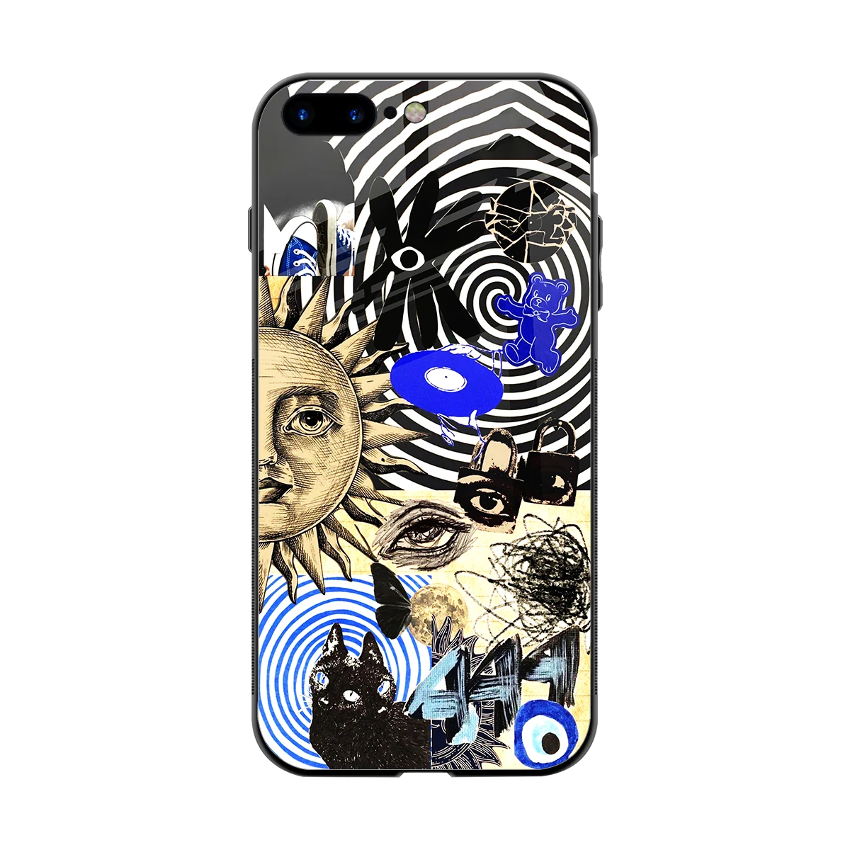 Psychedelic Vibes back phone cover | glass case for iphone 8 plus