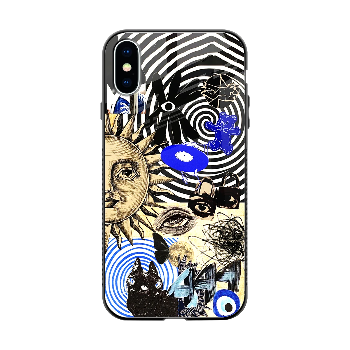 Psychedelic Vibes back phone cover | glass case for iphone xs