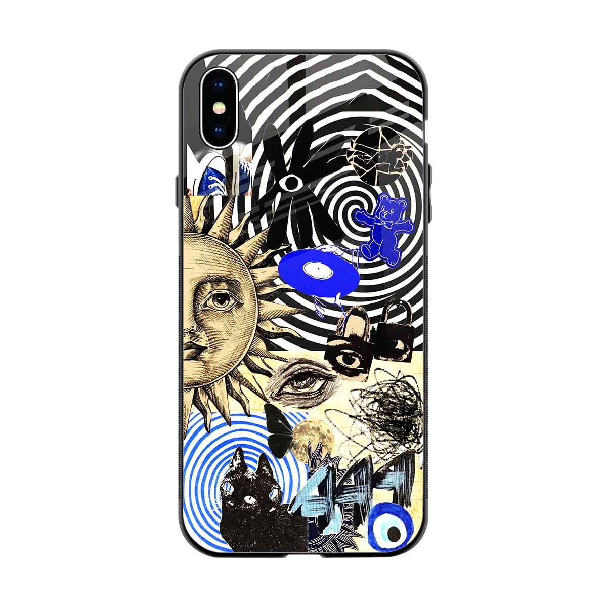Psychedelic Vibes back phone cover | glass case for iphone xs max