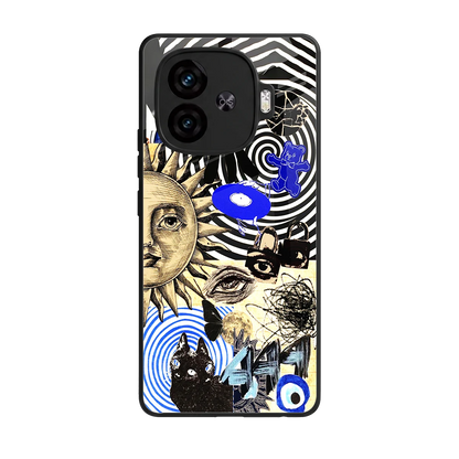 Psychedelic Vibes back phone cover | glass case for iqoo neo 10r 5g