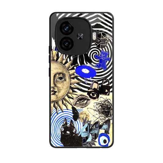 Psychedelic Vibes back phone cover | glass case for iqoo neo 10r 5g