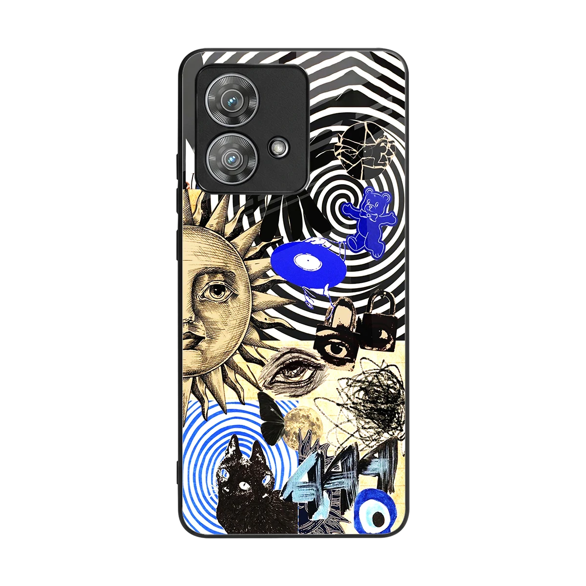 Psychedelic Vibes back phone cover | glass case for motorola edge 40 neo 5g