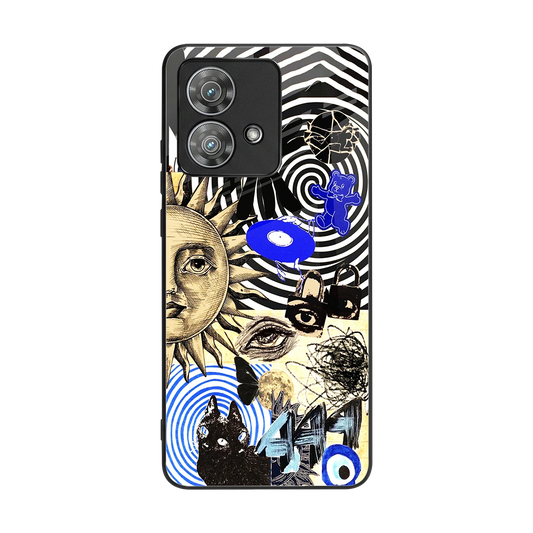Psychedelic Vibes back phone cover | glass case for motorola edge 40 neo 5g