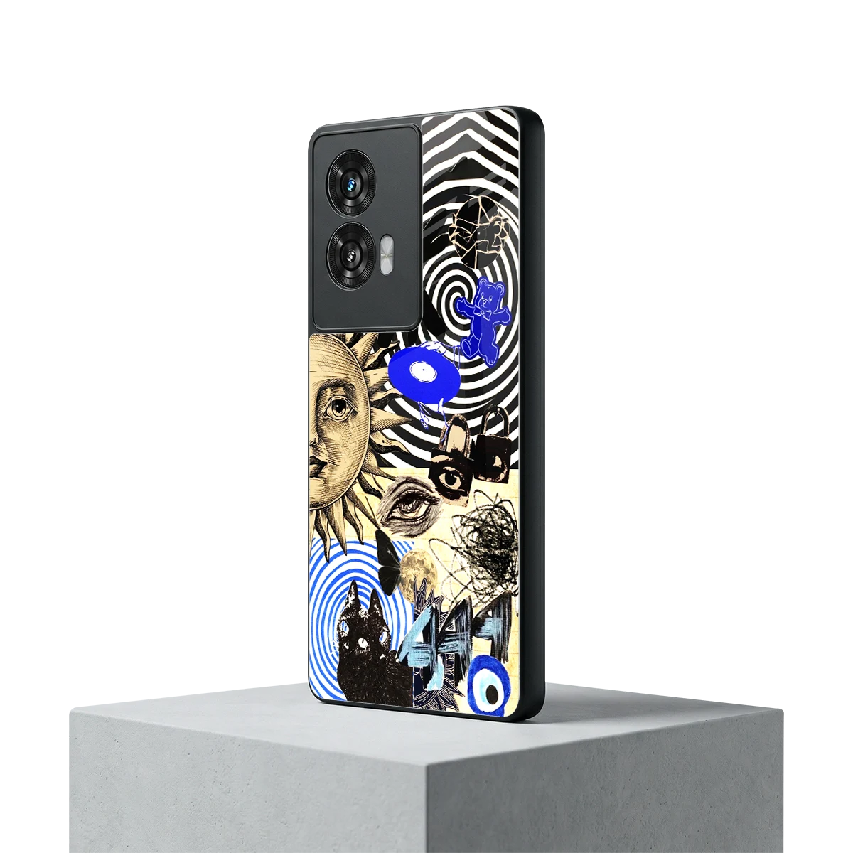 Psychedelic Vibes motorola edge 50 fusion mobile cover | shockproof glass phone case