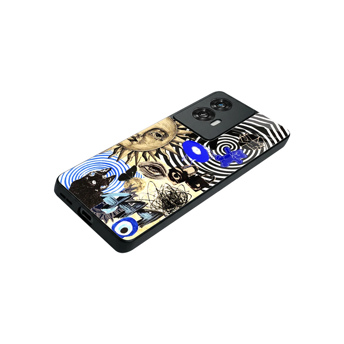 Psychedelic Vibes stylish phone case for motorola edge 50 fusion | glossy glass and slim fit