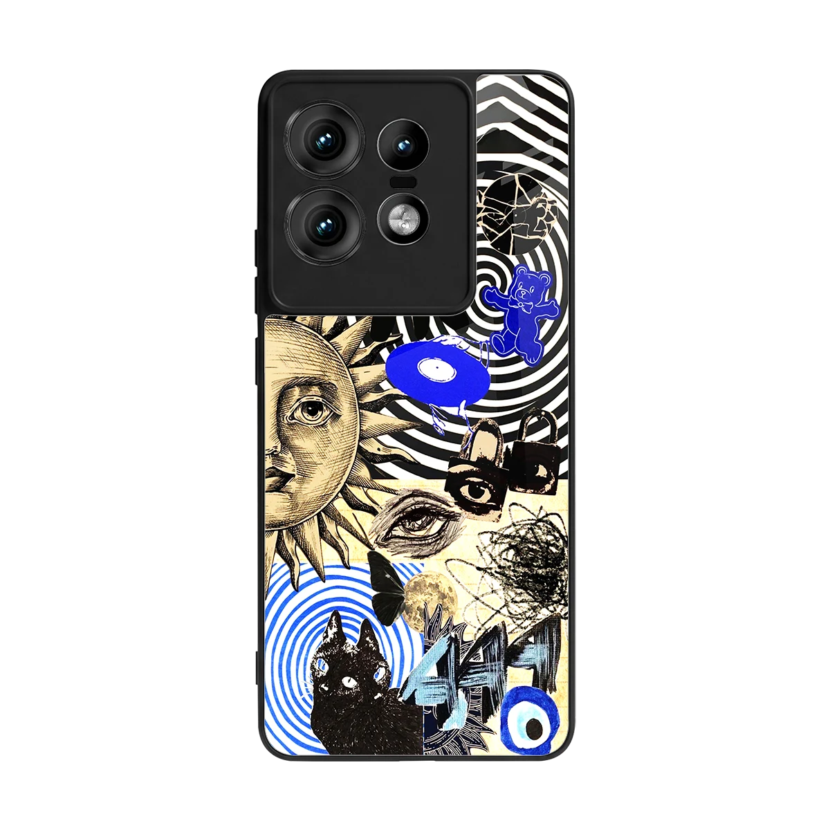 Psychedelic Vibes back phone cover | glass case for motorola edge 50 pro