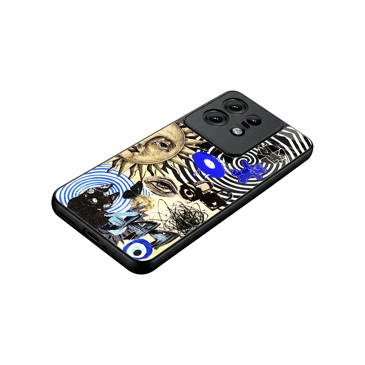 Psychedelic Vibes stylish phone case for motorola edge 50 pro | glossy glass and slim fit