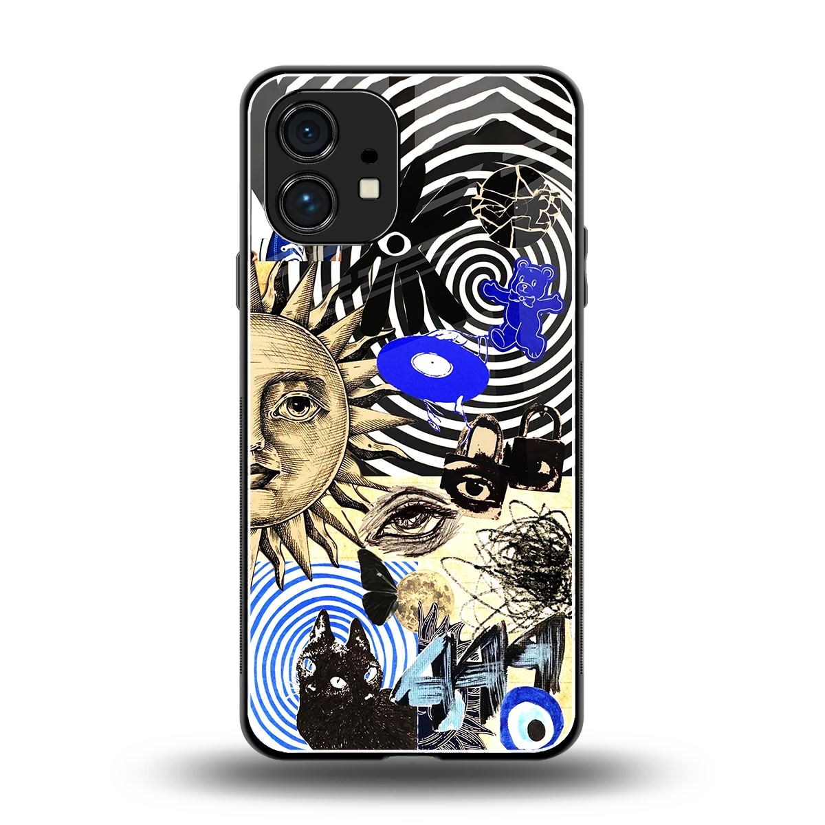 Psychedelic Vibes back phone cover | glass case for nothing phone 1