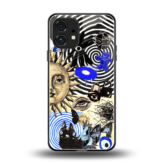 Psychedelic Vibes back phone cover | glass case for nothing phone 1