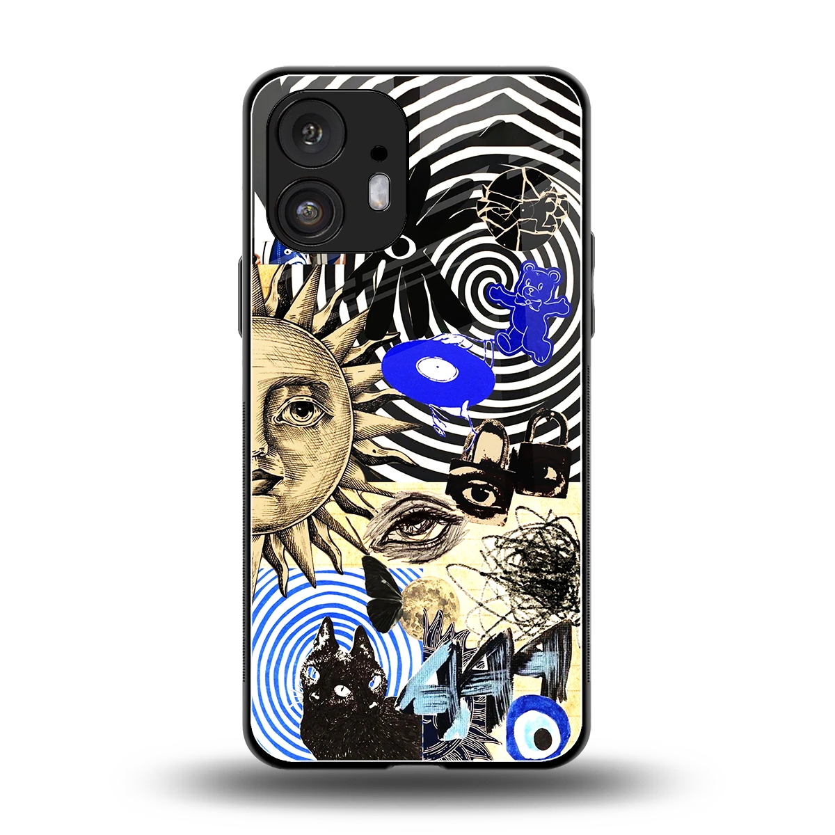Psychedelic Vibes back phone cover | glass case for nothing phone 2