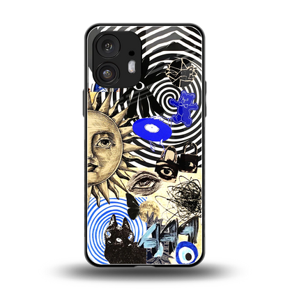 Psychedelic Vibes back phone cover | glass case for nothing phone 2