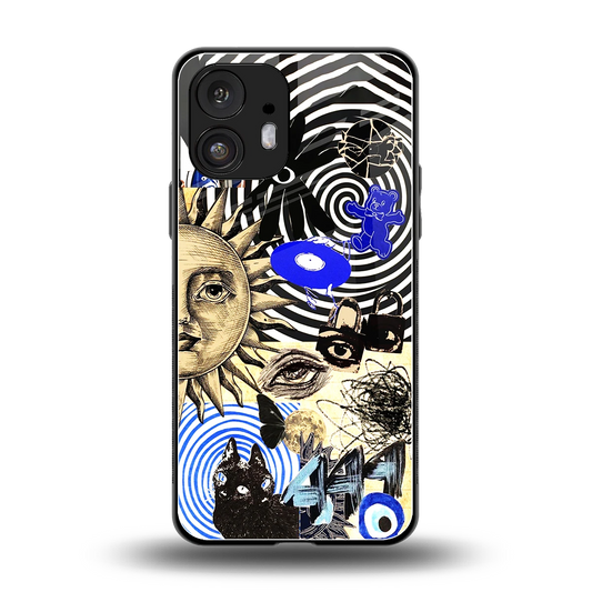 Psychedelic Vibes back phone cover | glass case for nothing phone 2