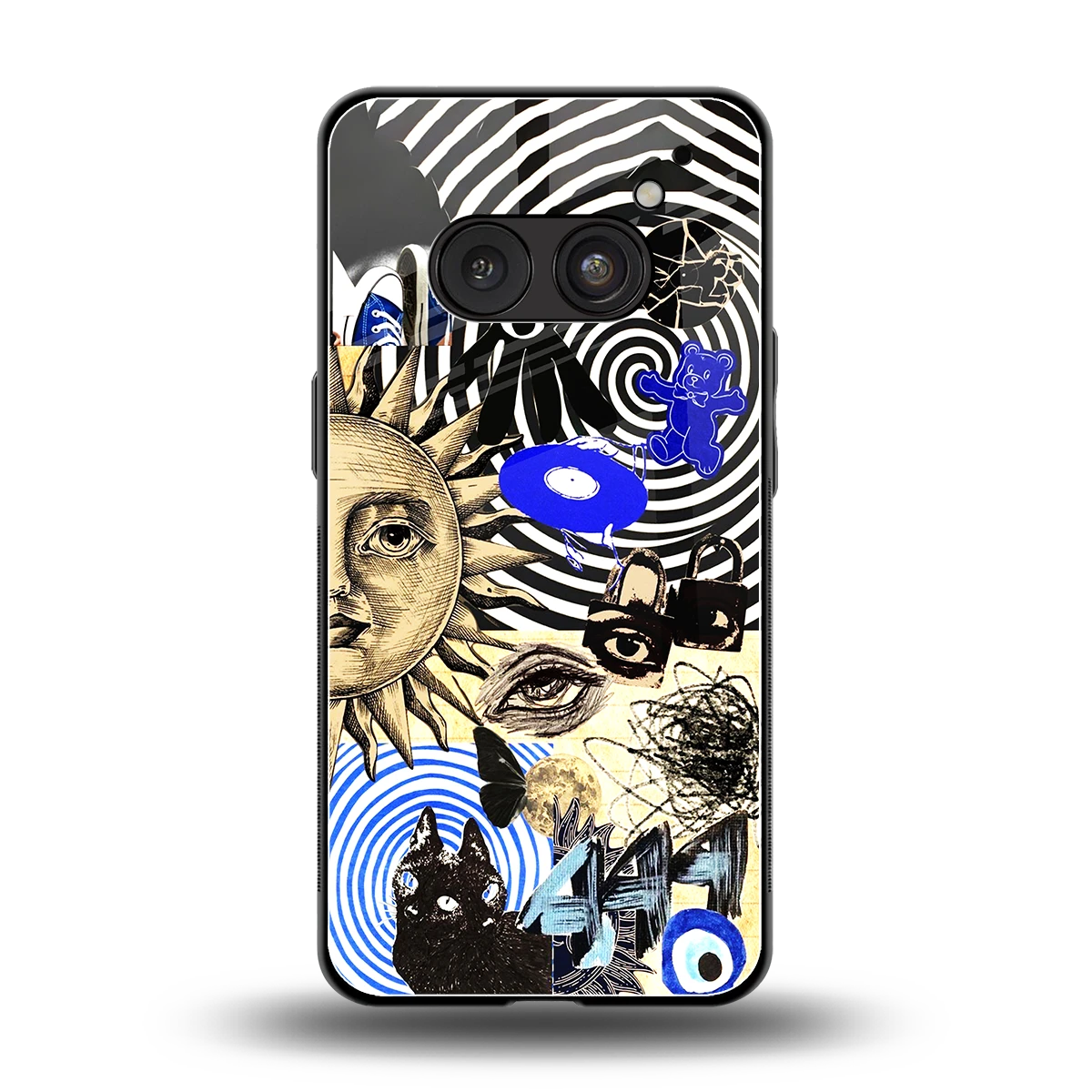 Psychedelic Vibes back phone cover | glass case for nothing phone 2a