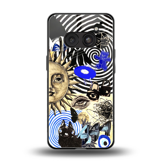 Psychedelic Vibes back phone cover | glass case for nothing phone 2a plus