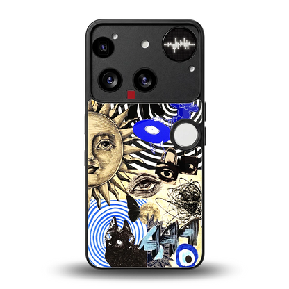 Psychedelic Vibes back phone cover | glass case for nothing phone 3