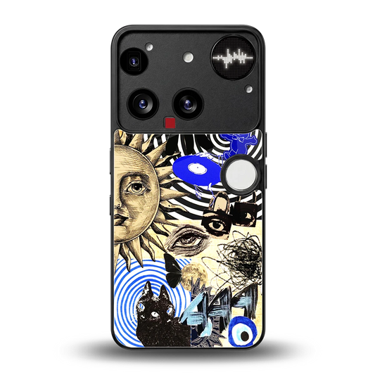Psychedelic Vibes back phone cover | glass case for nothing phone 3