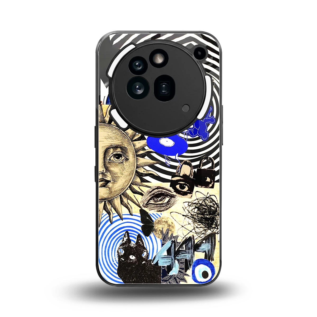 Psychedelic Vibes back phone cover | glass case for nothing phone 3a pro
