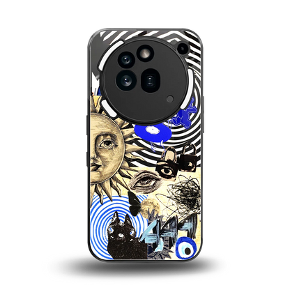 Psychedelic Vibes back phone cover | glass case for nothing phone 3a pro