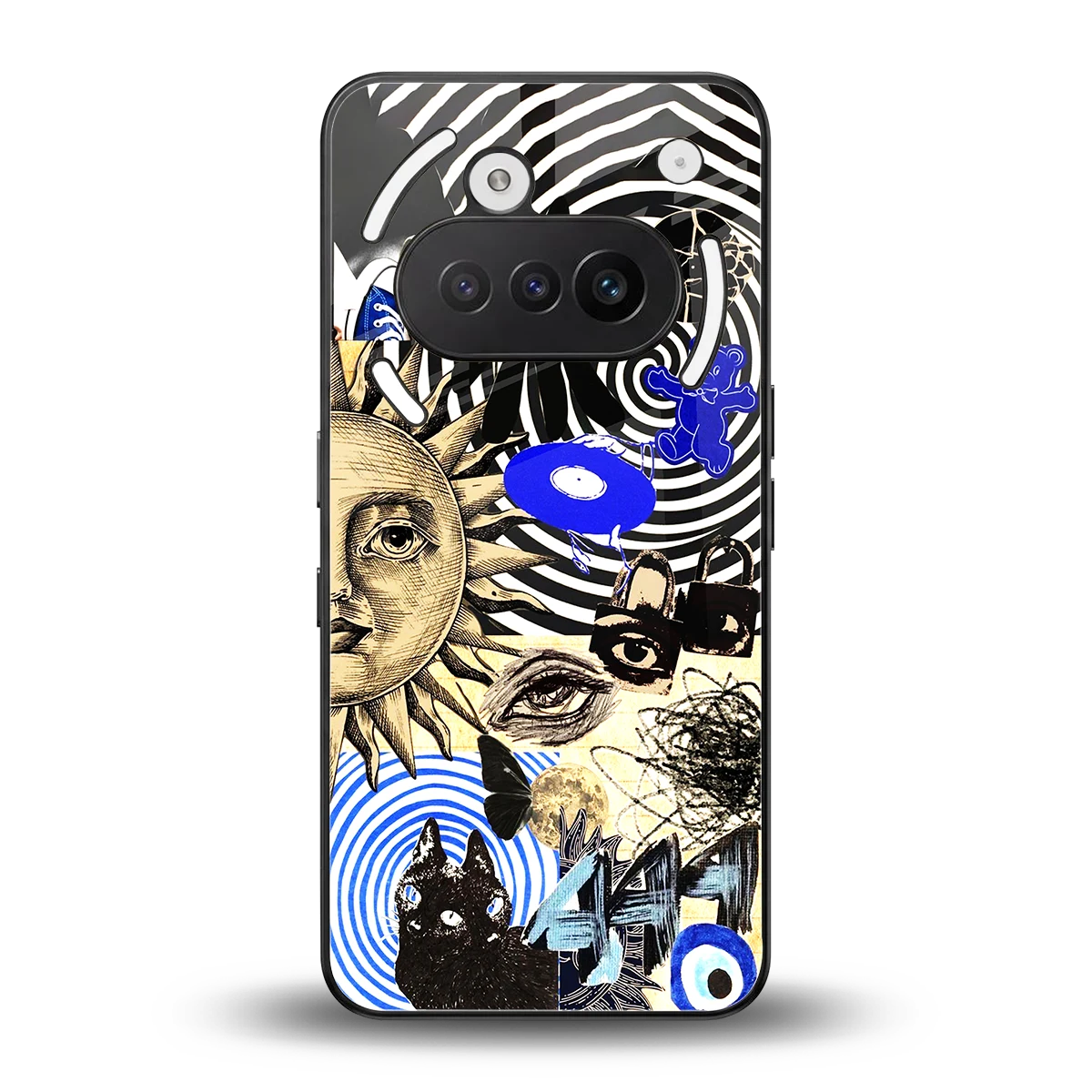 Psychedelic Vibes back phone cover | glass case for nothing phone 3a