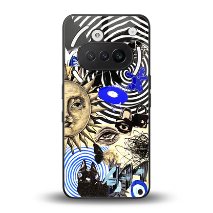 Psychedelic Vibes back phone cover | glass case for nothing phone 3a