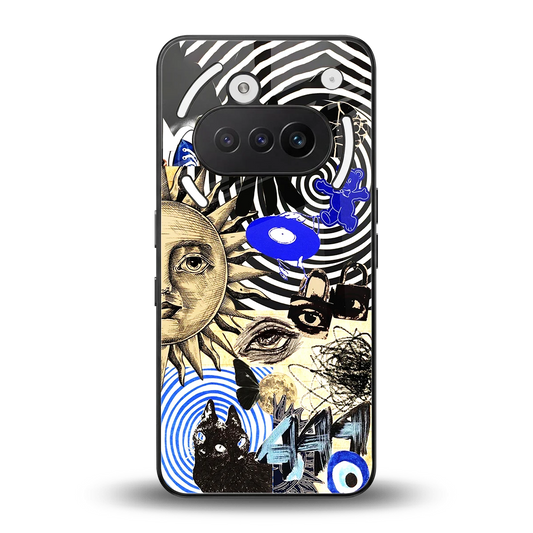 Psychedelic Vibes back phone cover | glass case for nothing phone 3a