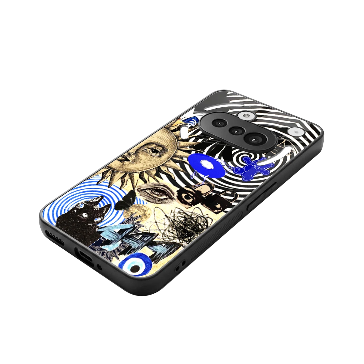 Psychedelic Vibes stylish phone case for nothing phone 3a | glossy glass and slim fit