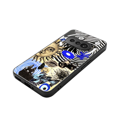Psychedelic Vibes stylish phone case for nothing phone 3a | glossy glass and slim fit
