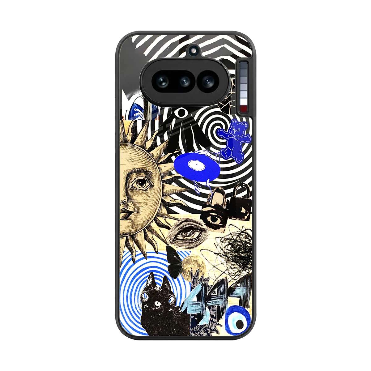 Psychedelic Vibes back phone cover | glass case for nothing phone 4a