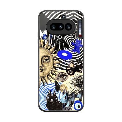 Psychedelic Vibes back phone cover | glass case for nothing phone 4a