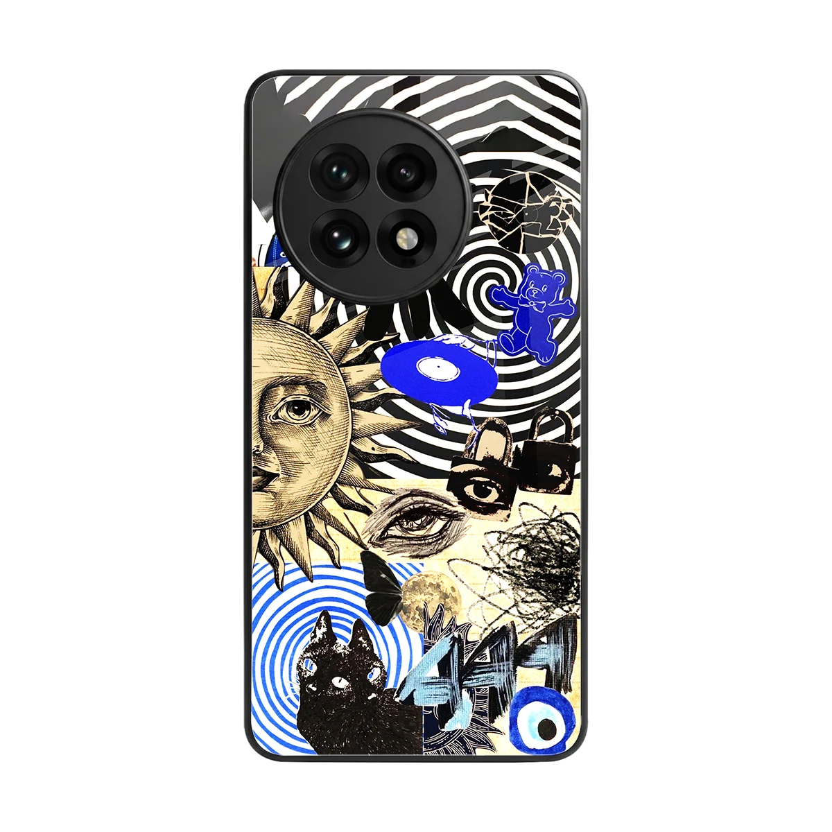 Psychedelic Vibes back phone cover | glass case for oneplus 13r