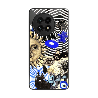 Psychedelic Vibes back phone cover | glass case for oneplus 13r