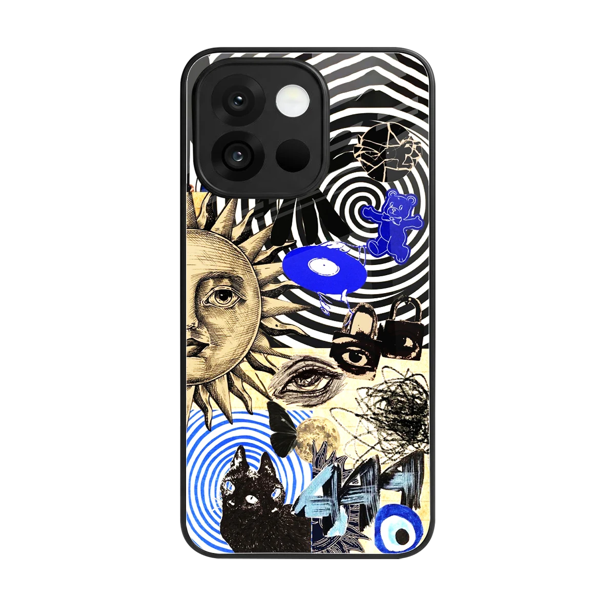 Psychedelic Vibes back phone cover | glass case for oneplus 13s