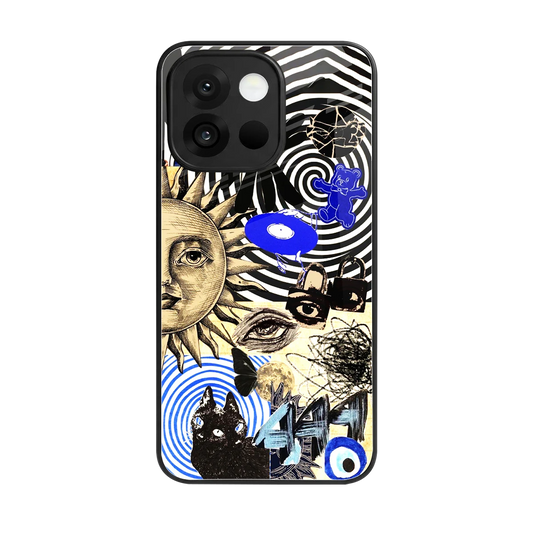Psychedelic Vibes back phone cover | glass case for oneplus 13s