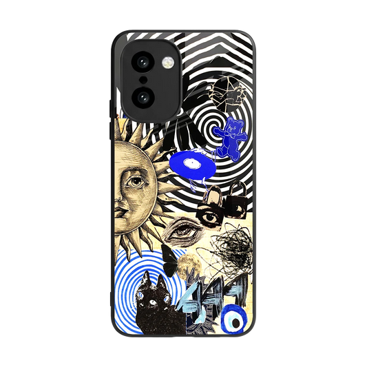 Psychedelic Vibes back phone cover | glass case for oneplus 15r