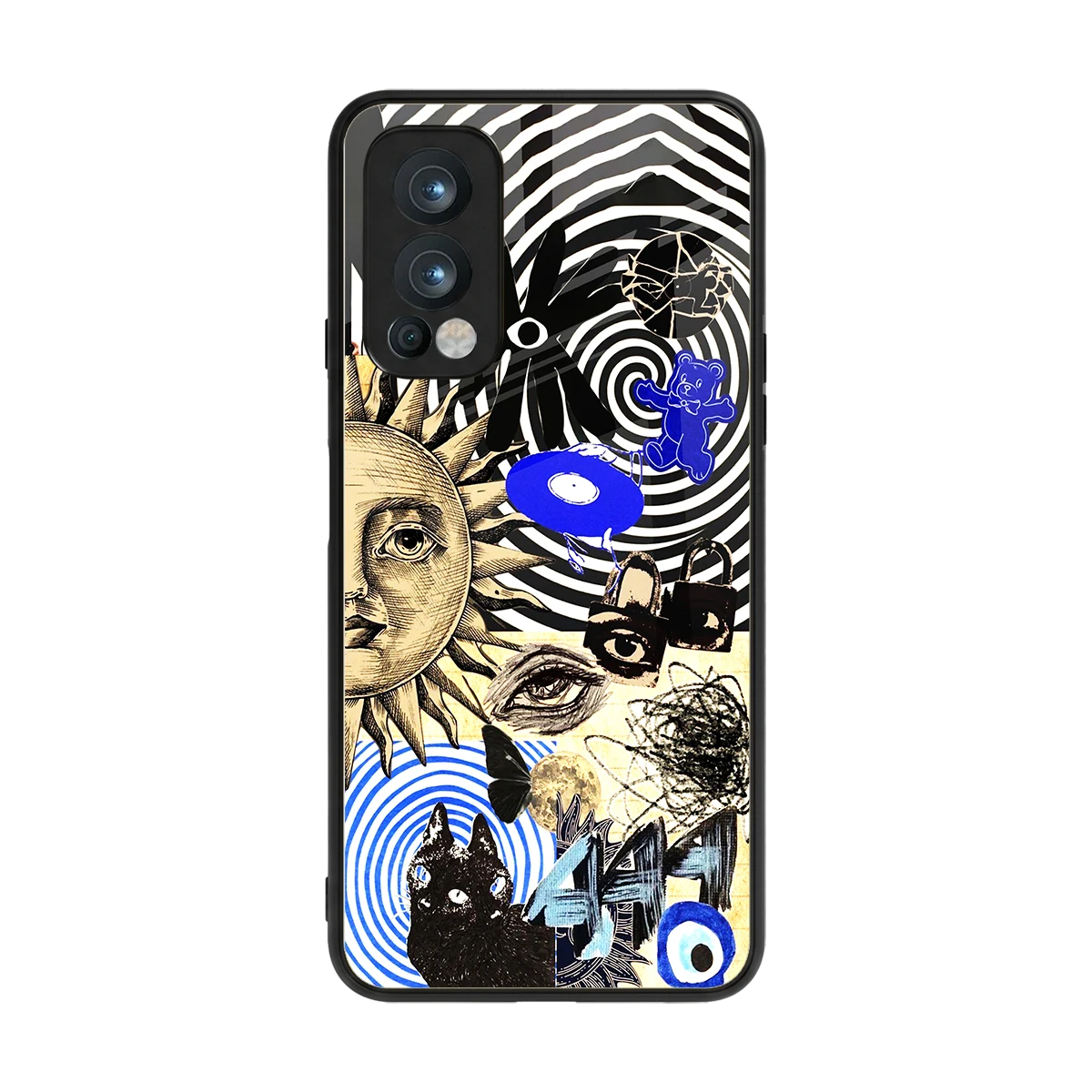 Psychedelic Vibes back phone cover | glass case for oneplus nord 2
