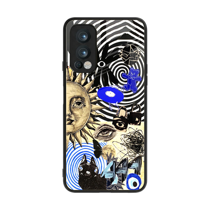 Psychedelic Vibes back phone cover | glass case for oneplus nord 2