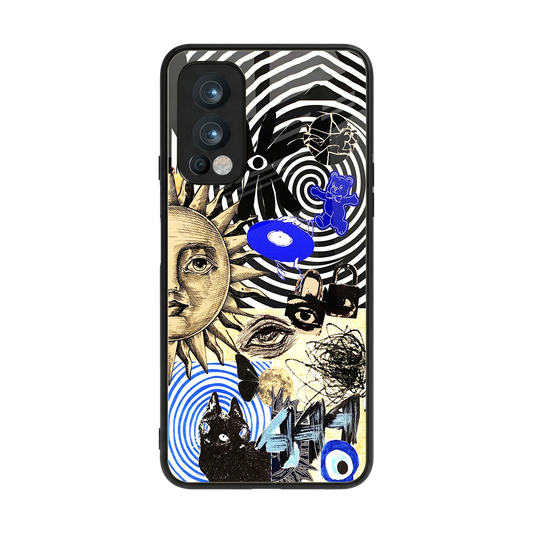 Psychedelic Vibes back phone cover | glass case for oneplus nord 2