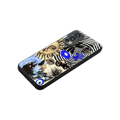 Psychedelic Vibes stylish phone case for oneplus nord 2 | glossy glass and slim fit