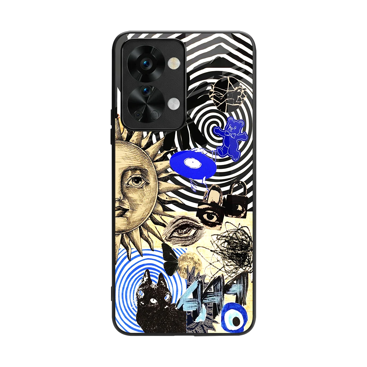 Psychedelic Vibes back phone cover | glass case for oneplus nord 2t