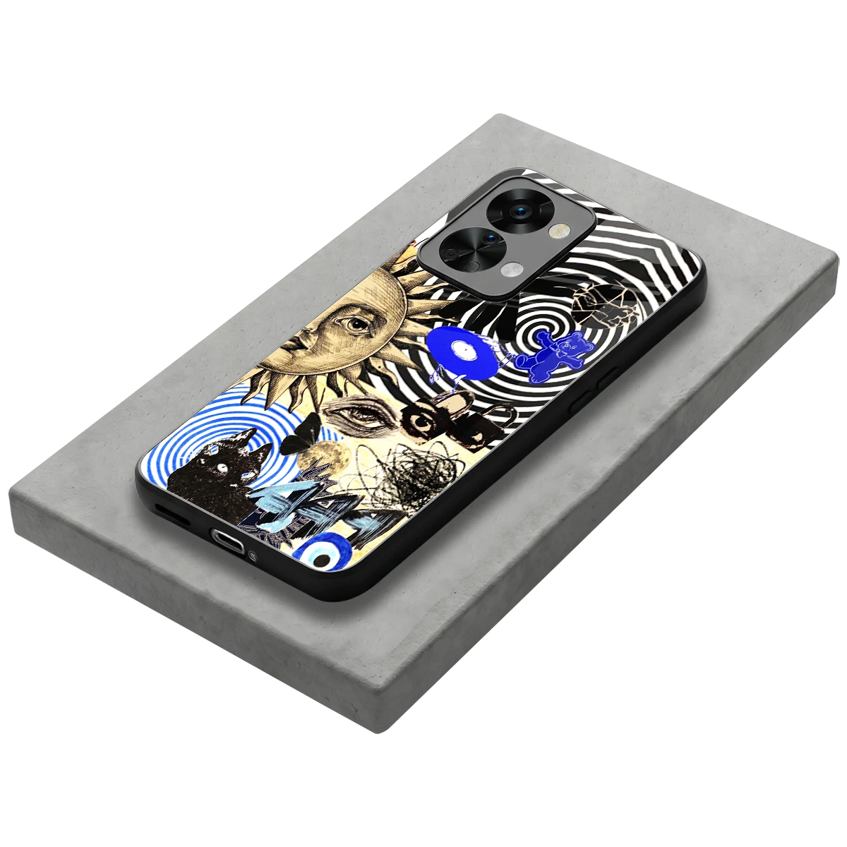 Psychedelic Vibes stylish phone case for oneplus nord 2t | glossy glass and slim fit