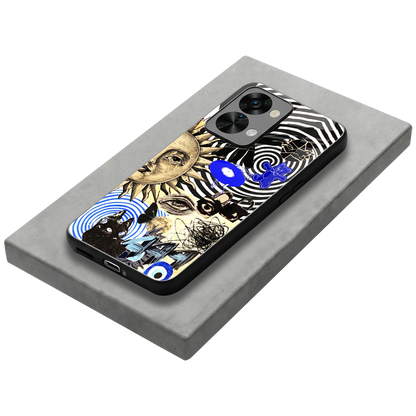 Psychedelic Vibes stylish phone case for oneplus nord 2t | glossy glass and slim fit