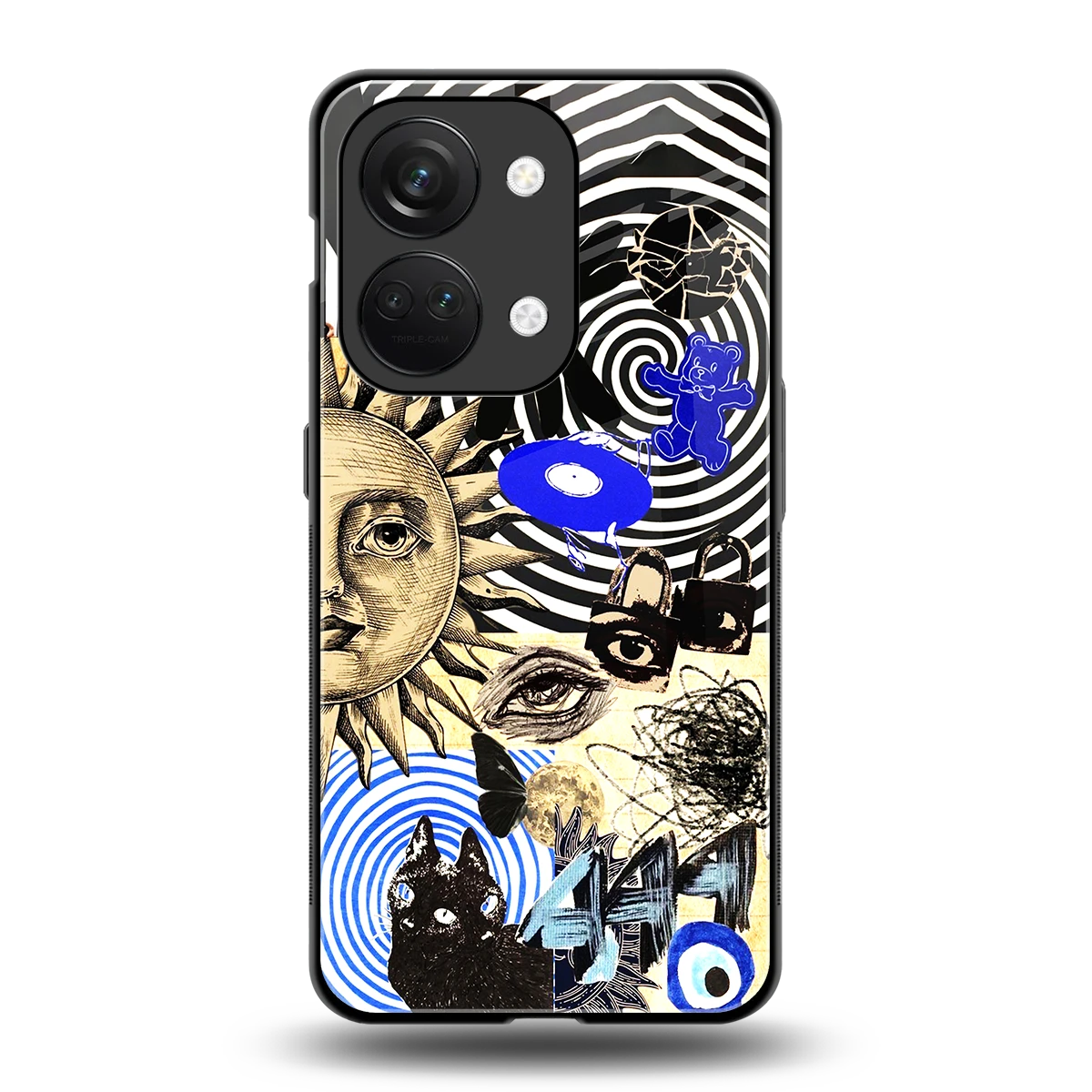 Psychedelic Vibes back phone cover | glass case for oneplus nord 3