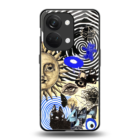 Psychedelic Vibes back phone cover | glass case for oneplus nord 3