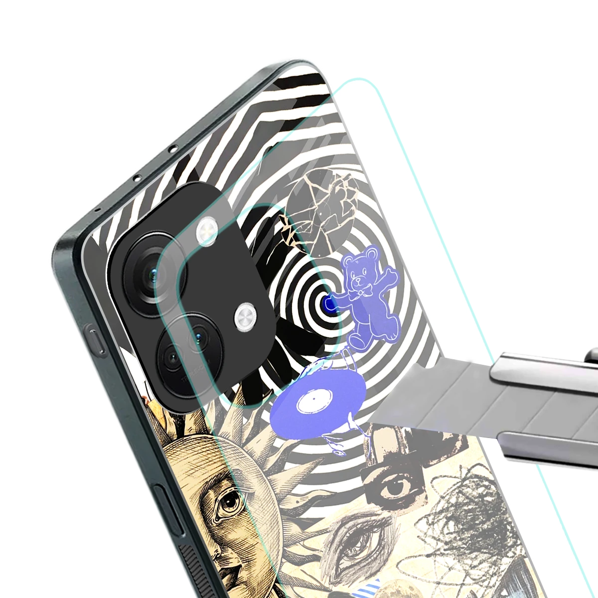 Psychedelic Vibes stylish phone case for oneplus nord 3 | glossy glass and slim fit