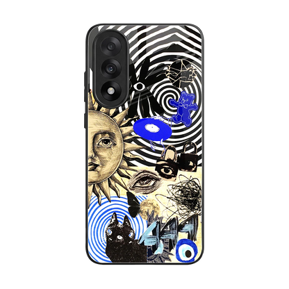 Psychedelic Vibes back phone cover | glass case for oneplus nord 5
